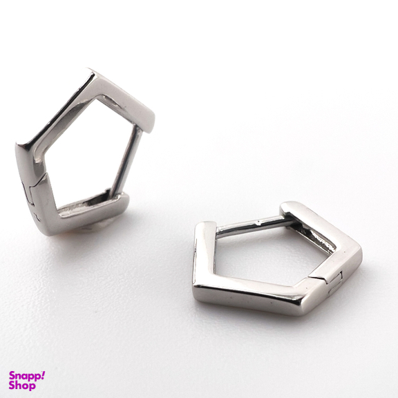 گوشواره 5 ضلعی زنانه طرح ژوپینگ کد XWE0001 رنگ نقره ای