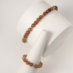 نیم ست زیور زنانه ژوپینگ کد 1171452057 رنگ کرم قهوه ای