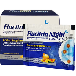 ساشه فلوسیترین شب ابیان فارمد بسته 10 عددی