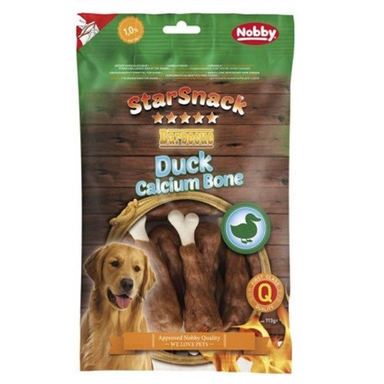 تشویقی سگ نوبی مدل Duck calcium Bone طعم اردک کد 21098 وزن 113 گرم