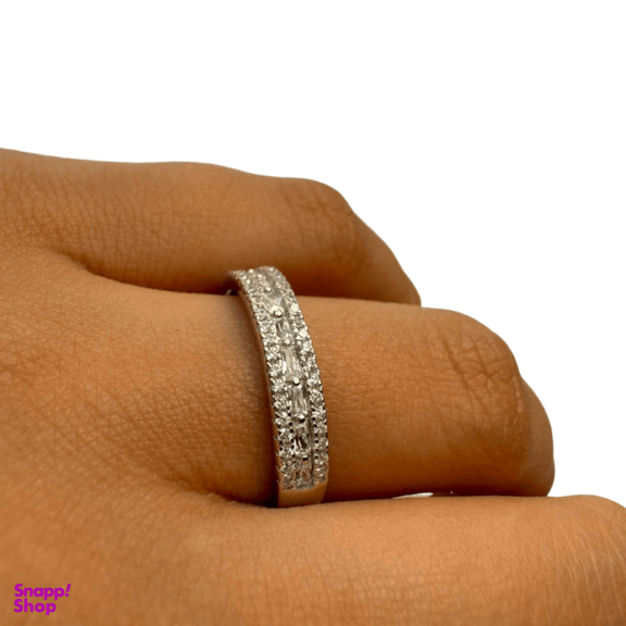 حلقه نقره 925 عیار زنانه طرح تک نگین کد reo13023