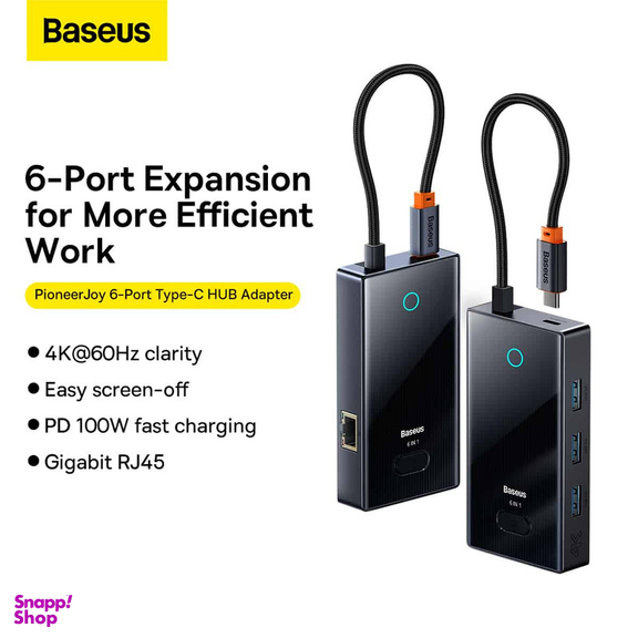 هاب 6 پورت USB-C بیسوس مدل BS-OH078
