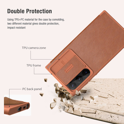 کیف کلاسوری نیلکین مدل Qin Pro Leather Case مناسب برای گوشی موبایل سامسونگ Galaxy S23 Ultra