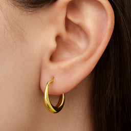 گوشواره طلا 18 عیار زنانه مدل حلقه ای کد 2020