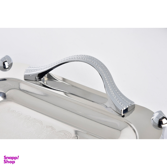 سینی کوچک استیل پایه دار براق کد 4024