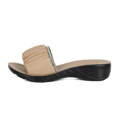 دمپایی زنانه سارینا مدل نازیلا رنگ کرم