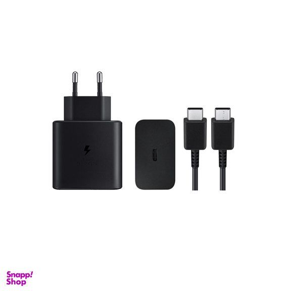 شارژر 45 وات USB-C سامسونگ همراه با کابل Type-C به Type-C مدل EP-TA845XBEGCN