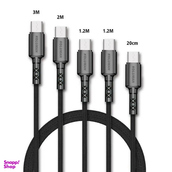 کابل تبدیل USB به microUSB کلومن مدل kd-30 مجموعه 5 عددی