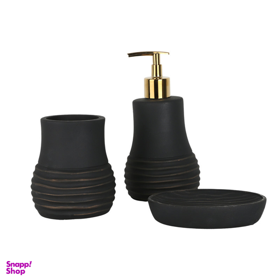 ست سرویس بهداشتی 3 پارچه دلفین مدل 011-Bl-matt