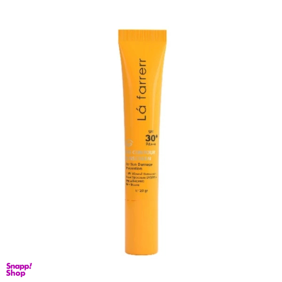 کرم ضد آفتاب دور چشم بدون رنگ لافارر SPF30 مدل مینرال حجم ۲۰ میلی‌ لیتر