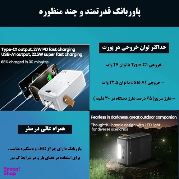 پاوربانک ریمکس مدل RPP-118 ظرفیت 80000 میلی آمپر ساعت