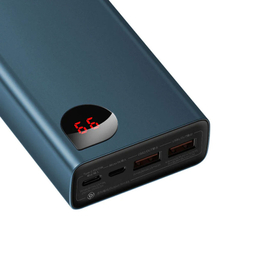 پاوربانک 65 وات بیسوس مدل B08TH ظرفیت 20000 میلی آمپر ساعت به همراه کابل USB-C به USB-A