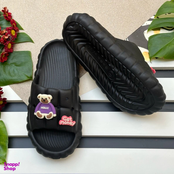 دمپایی زنانه پاپا مدل ندا رنگ مشکی