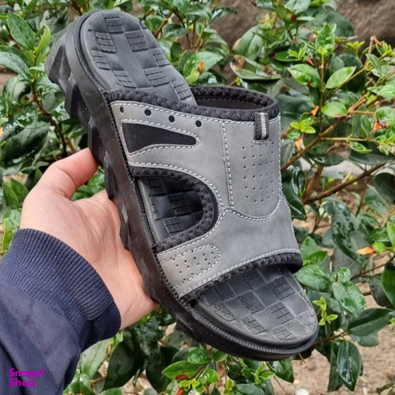 دمپایی مردانه مدل کوروش کد e1 رنگ طوسی