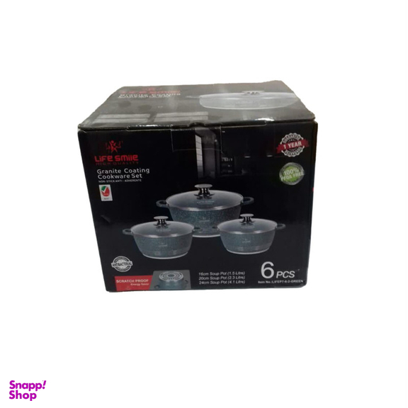 سرویس قابلمه 6 پارچه لایف اسمایل مدل LIFEP7-6-2