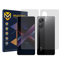 محافظ صفحه نمایش شفاف مستر مدل Resistant مناسب گوشی موبایل شیائومی Poco X7 Pro به همراه محافظ پشت گوشی