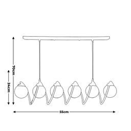 لوستر 6 شعله مدل 811