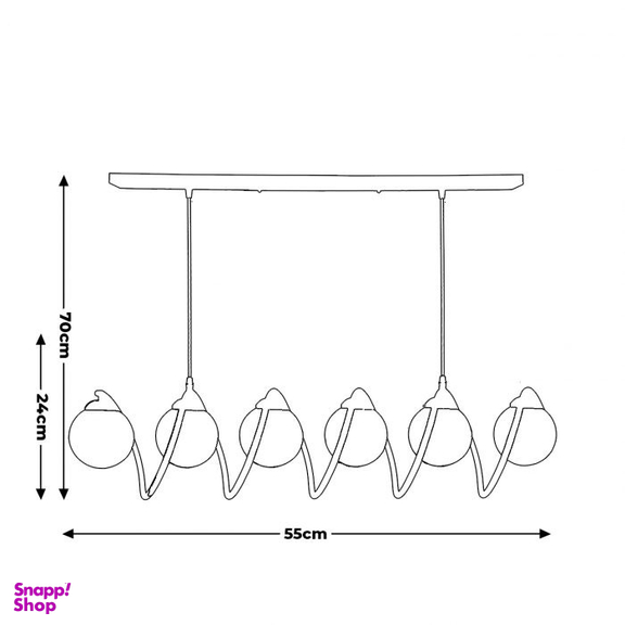 لوستر 6 شعله مدل 811