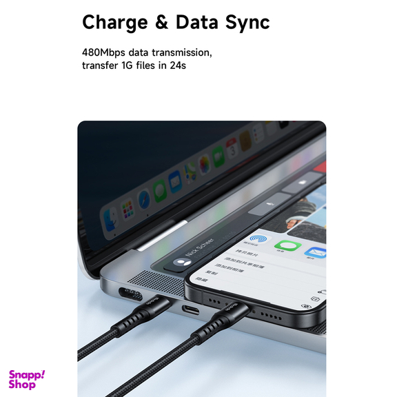 کابل تبدیل USB-C به USB-C مک دودو مدل CA-564 طول 1 متر