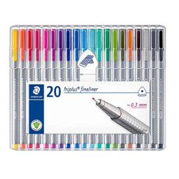 روان نویس 0.3 استدلر مدل triplus Fineliner بسته 20 عددی