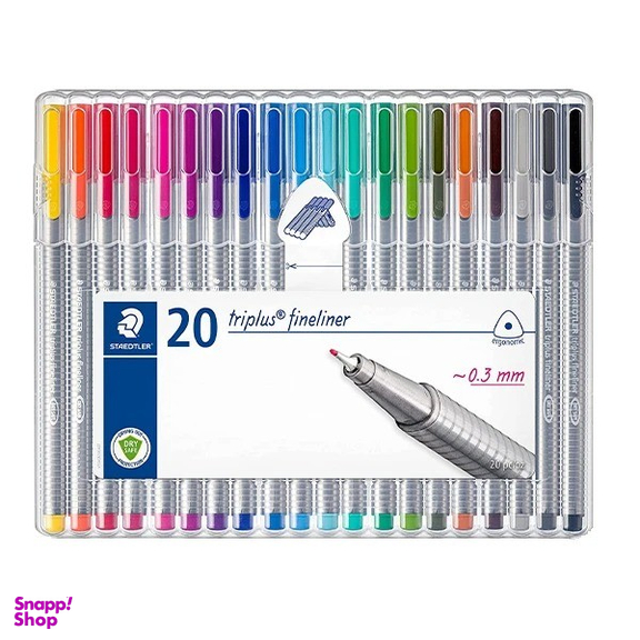 روان نویس 0.3 استدلر مدل triplus Fineliner بسته 20 عددی