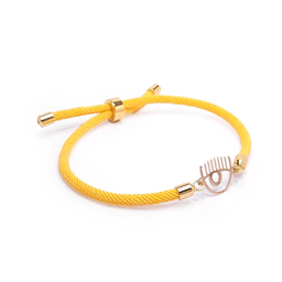 دستبند طلا 18 عیار دخترانه وی وی گلد گالری مدل چشم کد YS2211