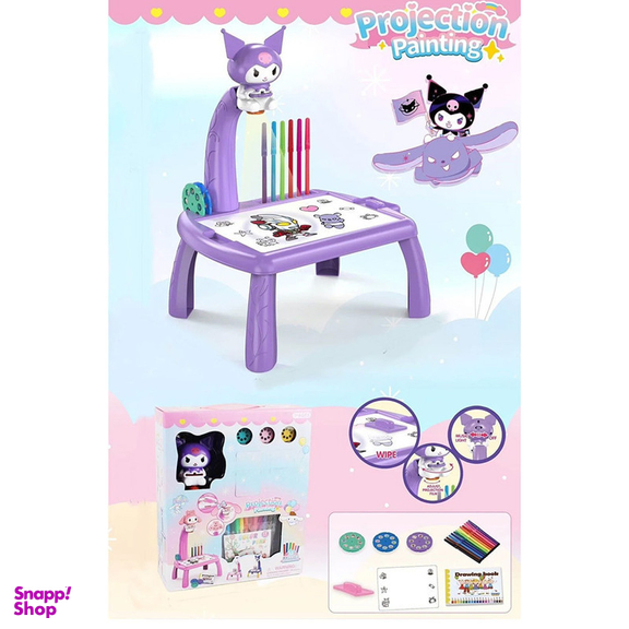 بازی آموزشی رنگ آمیزی ناب سل مدل میز نقاشی پروژکتوردار طرح کرومی