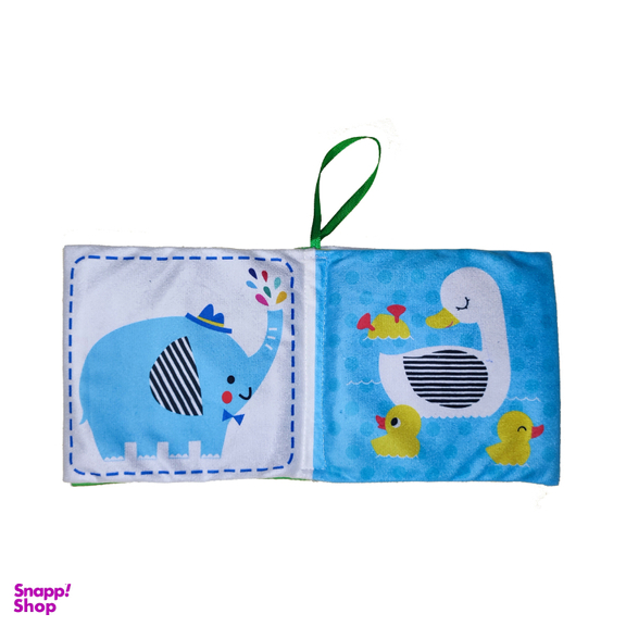 بازی آموزشی انتشارات ماه کوچولو مدل کتاب پارچه ای سوت دار اولین کتاب رنگی نی نی کد 03