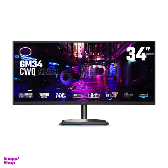 مانیتور گیمینگ 34 اینچ کولر مستر مدل GM34-CWQ ARGB