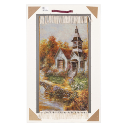 تابلو فرش دستباف سی پرشیا مدل منظره کلیسا در پاییز کد 903911