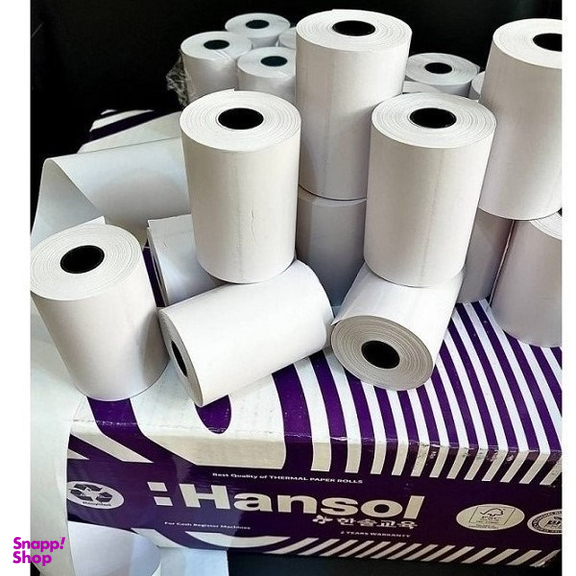 رول کاغذ حرارتی 18 متری کارت خوان هانسول بسته 100 عددی