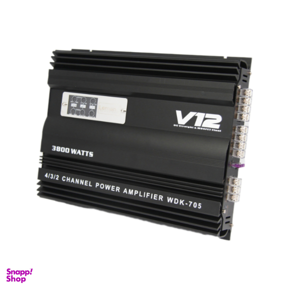 آمپلی فایر 4 کاناله خودرو مدل WDK705 V12 3800W