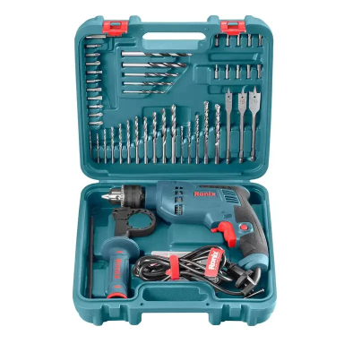 دریل چکشی رونیکس مدل RS-0006 مجموعه 52 عددی