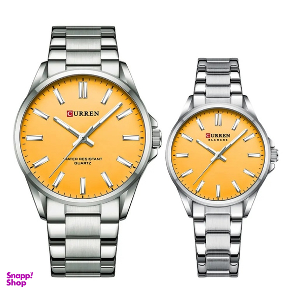 ست ساعت مچی عقربه ای زنانه و مردانه کورن مدل 9090SYS