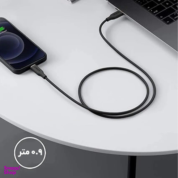 کابل تبدیل USB-C به لایتنینگ انکر مدل Power Line III Flow A8662 طول 0.9 متر