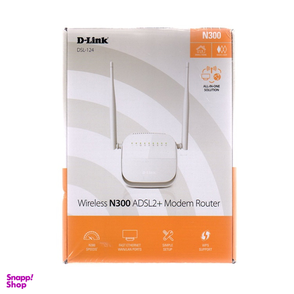 مودم روتر ADSL2 Plus بی سیم N300 دی لینک (D-Link) مدل DSL-124 New