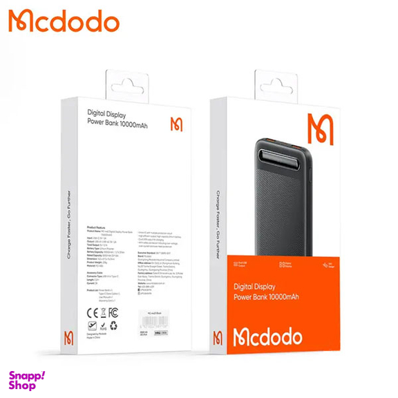 پاوربانک 10.5 وات مک دودو مدل MC-442 ظرفیت 10000 میلی آمپر ساعت