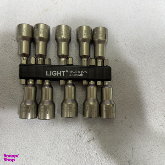 آچار بکس شیروانی لایت مدل SMT-LIGT-JAPAN-MN-1265-1/4-12*65mm سایز 12-1/4 میلی متر مجموعه 10 عددی
