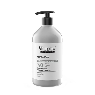 شامپو مو ویتاپلکس مدل Keratin Care مناسب موهای کراتین شده حجم 500 میلی‌ لیتر