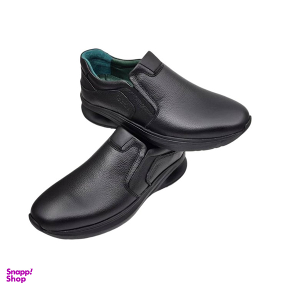 کفش طبی مردانه چرم ریباری مدل GO11 رنگ مشکی