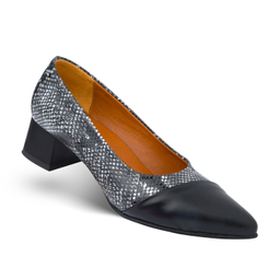 کفش زنانه چرم یلسان مدل آلیس کد 643-RTL رنگ مشکی