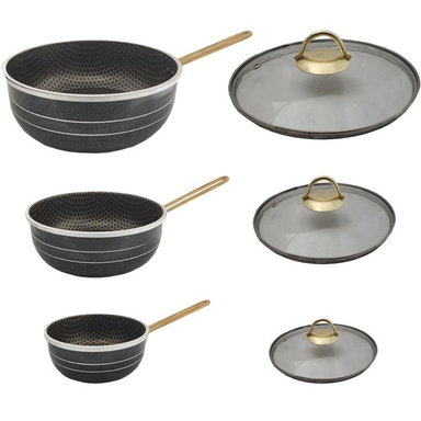 سرویس تابه 6 پارچه مدل زنبوری کد 001