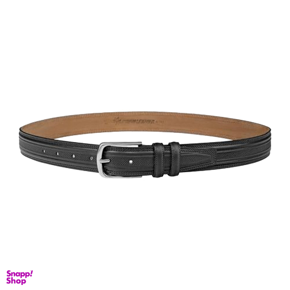 کمربند مردانه نوین چرم مدل دو دوخت طرحدار کد SS-BT0702-3 سایز 110 سانتی متر