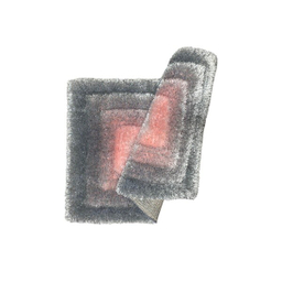 فرش ماشینی بزرگمهر مدل شگی 3D کد 55015 رنگ طوسی نقره ای