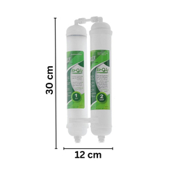 فیلتر تصفیه آب یخچال و فریزر بلوط مدل الیافی و کربن گیاهی BL 2500 G مجموعه 2 عددی
