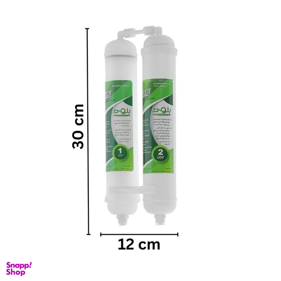فیلتر تصفیه آب یخچال و فریزر بلوط مدل الیافی و کربن گیاهی BL 2500 G مجموعه 2 عددی