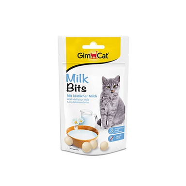 اسنک تشویقی توپی گربه جیم کت مدل GimCat Milkbits با طعم شیر وزن 50 گرم