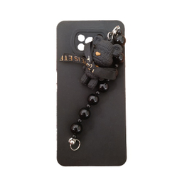 قاب گوشی موبایل مدل خرسی کد 111 مناسب شیائومی Poco X3 به همراه بند آویز مرواریدی