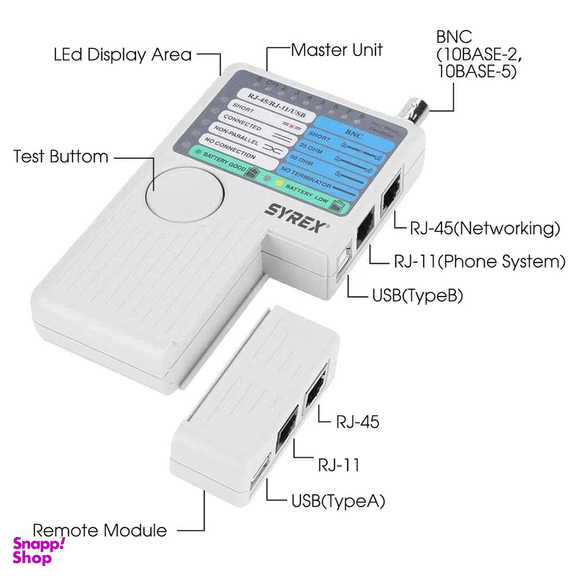 تستر شبکه سایرکس مدل SX-T100M