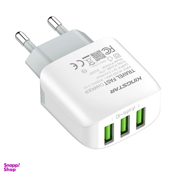 شارژر دیواری 17 وات کینگ استار مدل KW163A PD به همراه کابل MicroUSB